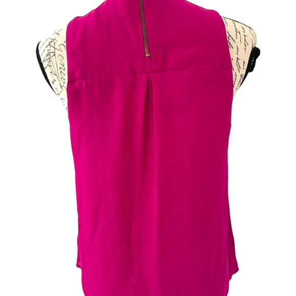 A.L.C Shay Silk Blouse Hot Pink Size XS - Picture 4 of 5